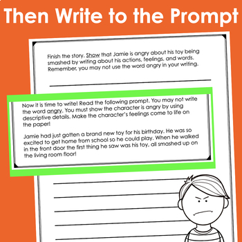 Descriptive Writing Prompts Feelings by Creations by Kim Parker | TpT
