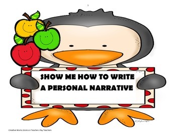 Preview of Show Me How to Write a Personal Narrative!