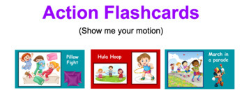 Preview of Show Me Your Motion - Action Flashcards   (medium 6.5x3.5 inches)