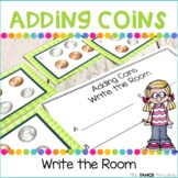 Counting US Coins Write the Room Math Center