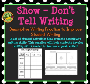 Preview of Show - Don't Tell- Descriptive Writing Lesson Activity - Improve Student Writing