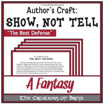 Preview of Show Not Tell-Observing Author's Craft in a Short Fantasy Story