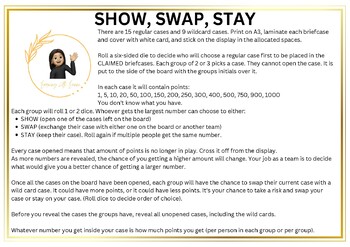 Preview of Show, Swap, Stay - Probability Activity Years 3-7