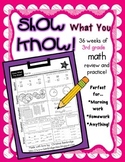 "Show What You Know!" 36 3rd Grade Weekly Math Practice Pages