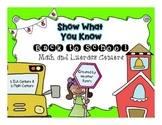 Show What You Know: 5 Math & 5 ELA Back to School Centers