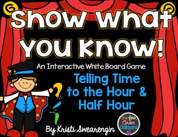 Preview of Interactive Whiteboard Game: Telling Time (Hour & Half Hour)