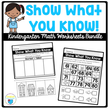 Preview of Kindergarten Math Worksheets Bundle