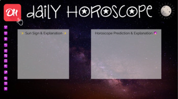 Preview of Show What you Know: Daily Horoscope Social Media Template Writing Activity 