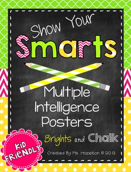 Preview of Show Your Smarts Multiple Intelligence Posters  [Brights and Chalk]