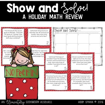 Preview of 3-Digit Addition & Subtraction CHRISTMAS Word Problems