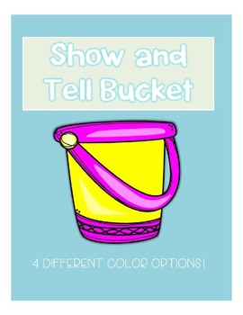 Preview of Show and Tell Bucket Label