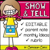Show and Tell Ideas for the Entire Year {EDITABLE}!