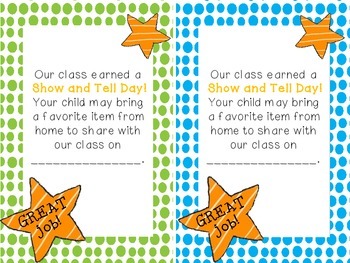 Preview of Show and Tell Letter