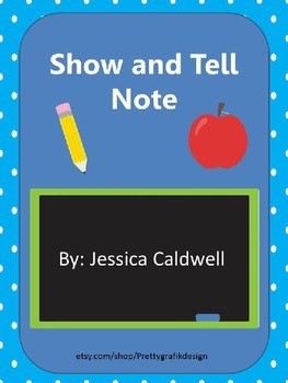 show n tell note for kindergarten