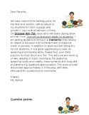 Show and Tell Parent Letter (spanish version available)
