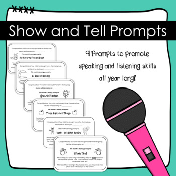 Preview of Show and Tell Prompts (sharing bags for every month)