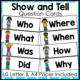 Free Show and Tell Question Cards