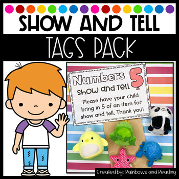 Preview of Show and Tell Tags Pack