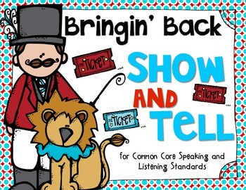 Preview of Show and Tell for Common Core Listening and Speaking Standards