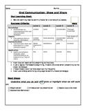 Show and share,Ontario oral communication rubric