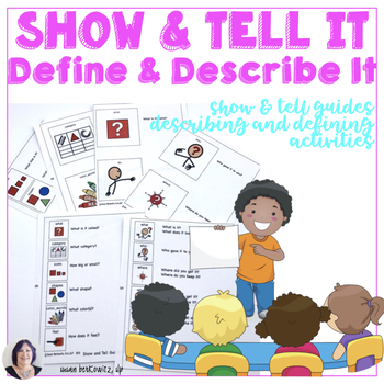Preview of Show Tell Share Define Describe  How to Guides with Visual Cues