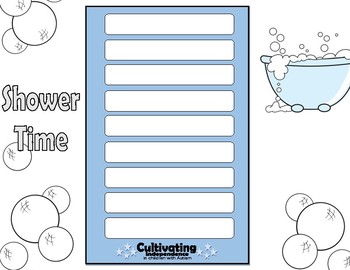 Preview of "Showering" _ TASK ANALYSIS BOARD