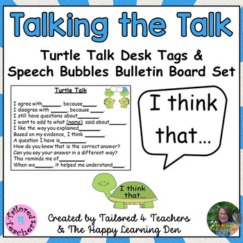 Preview of Accountable Talk Desk Tags and Bulletin Board Set (Set 1)