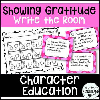Preview of Showing Gratitude Write the Room/Assessment