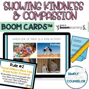 Preview of Showing Kindness & Compassion Boom Cards - Kindness Week