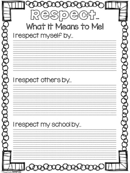 character education respect activity pack by proud to be primary