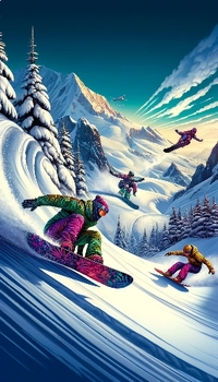 Preview of Shred the Slopes: Snowboarding Poster