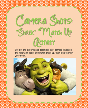 Preview of Shrek Film Study Camera Shots Match Up Activity