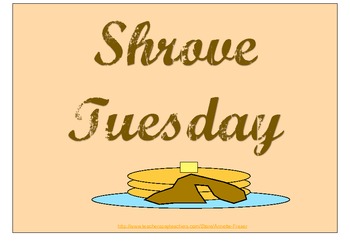 Preview of Shrove Tuesday Sign {FREEBIE}