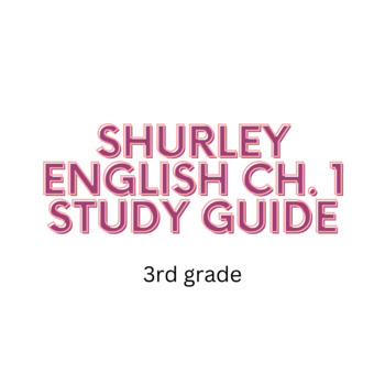 Preview of Shurley English Chapter 1 Study Guide 3rd Grade