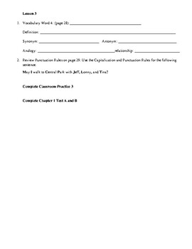 Shurley English Grade 4 Chapter 1 Notesheet/Study Guide | TPT