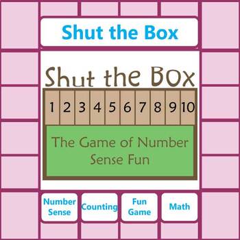 Preview of Shut the Box Printable Game