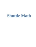 Shuttle Math- A Review Game