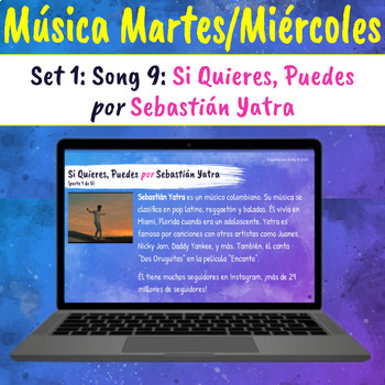 Preview of Si Quieres Puedes Spanish Reading Listening Comprehension Set 1 Song 9