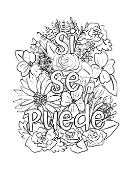 Preview of Si Se Puede Spanish Coloring Sheet