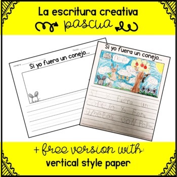 Preview of Si yo fuera un conejo - Spanish Creative Writing for Easter