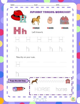 Preview of [FREE] SiamEDU Photo Alphabet - Trace Letter A-H
