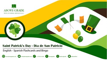 Preview of Siant Patrick's Day Flash cards and Bingo- Dia de San Patricio Tarjetas y Bingo