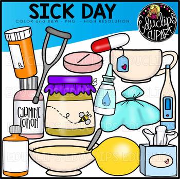 Preview of Sick Day Clip Art Set {Educlips Clipart}
