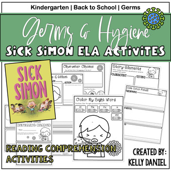 Preview of Sick Simon Germs Activity | Kindergarten | Germs Activity