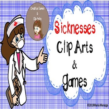 Preview of Sicknesses cute Clip Arts and Engaging Activities