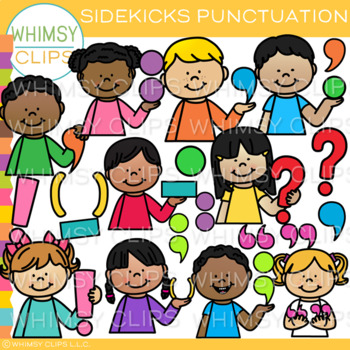 Preview of Sidekicks Grammar Kids Punctuation Clip Art