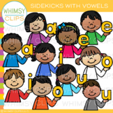 Sidekicks Kids with Vowels Clip Art