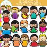 Sidekicks Math Kids with 2D Shapes Clip Art