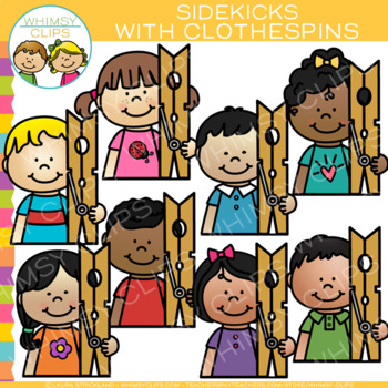 Preview of Sidekicks with Clothespins Clip Art