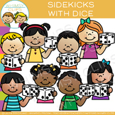 Sidekicks Math Kids with Dice Clip Art